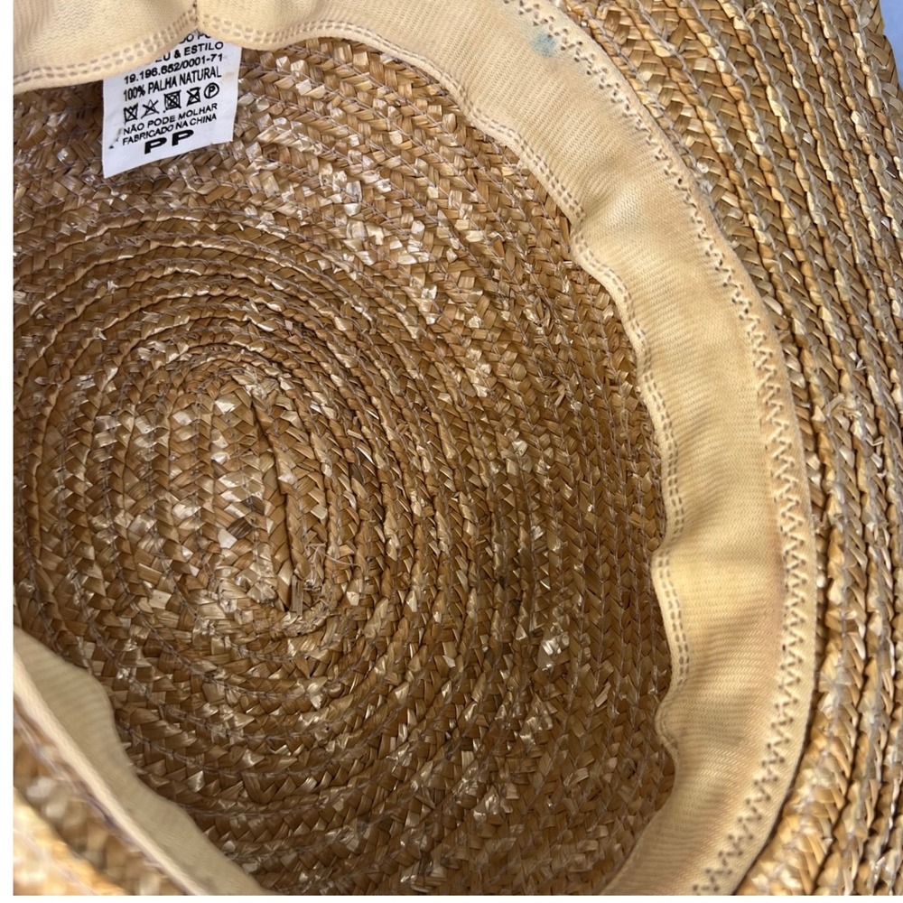 Chapéu & Estilo FG Boater Hat Straw Woven Palha Natural Latin Artison Fashion - Picture 6 of 6